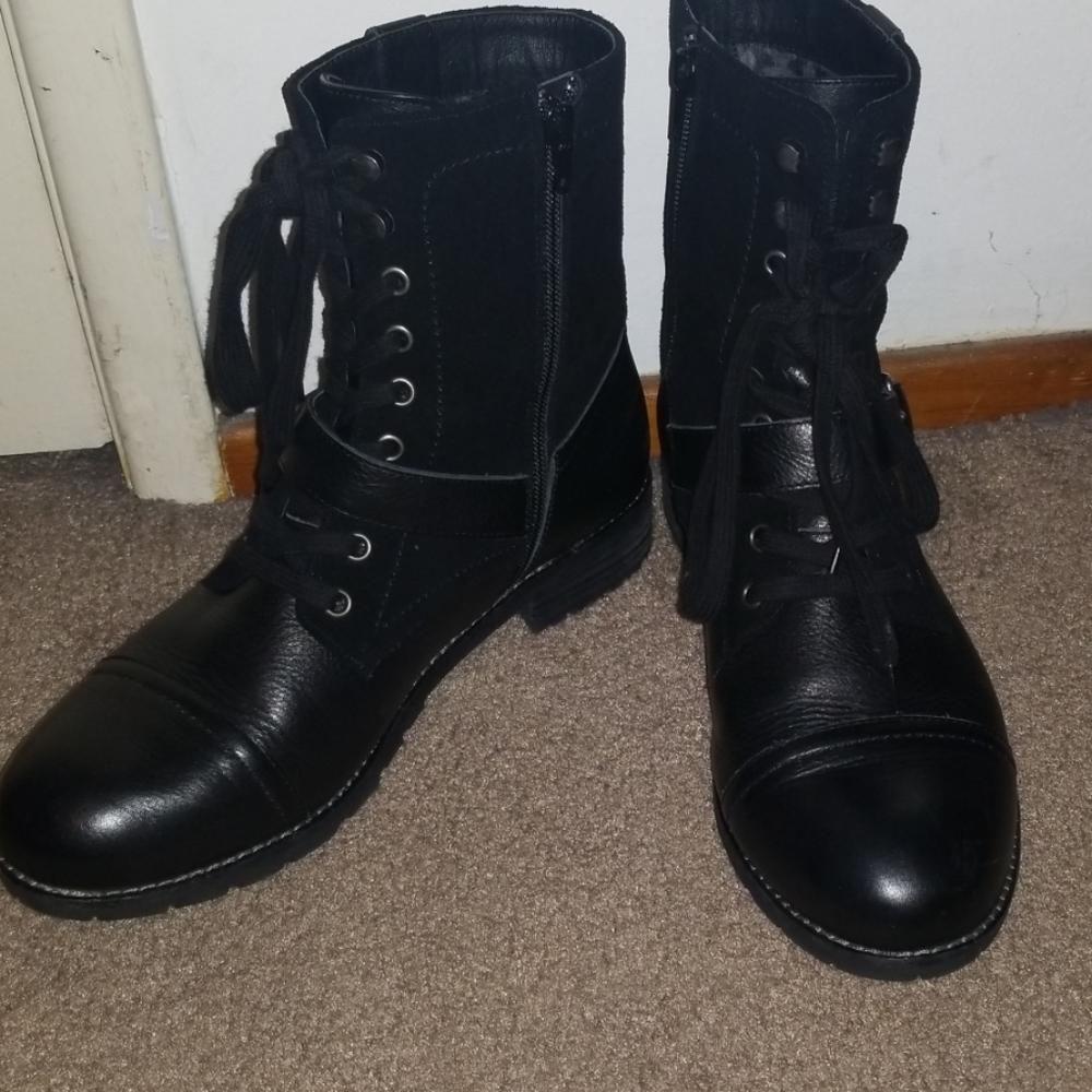 9.5 Black Leather Abeo Boots